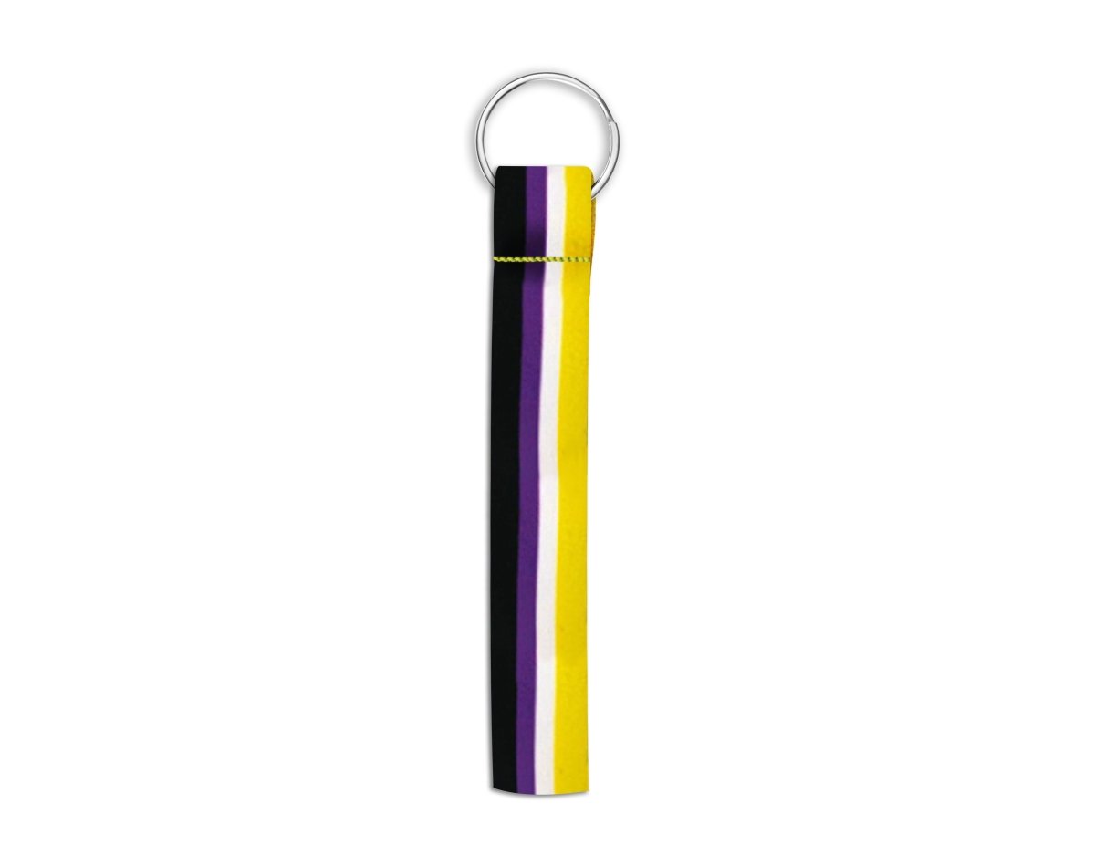 Nonbinary Flag Lanyard Style Keychains The Awareness Company