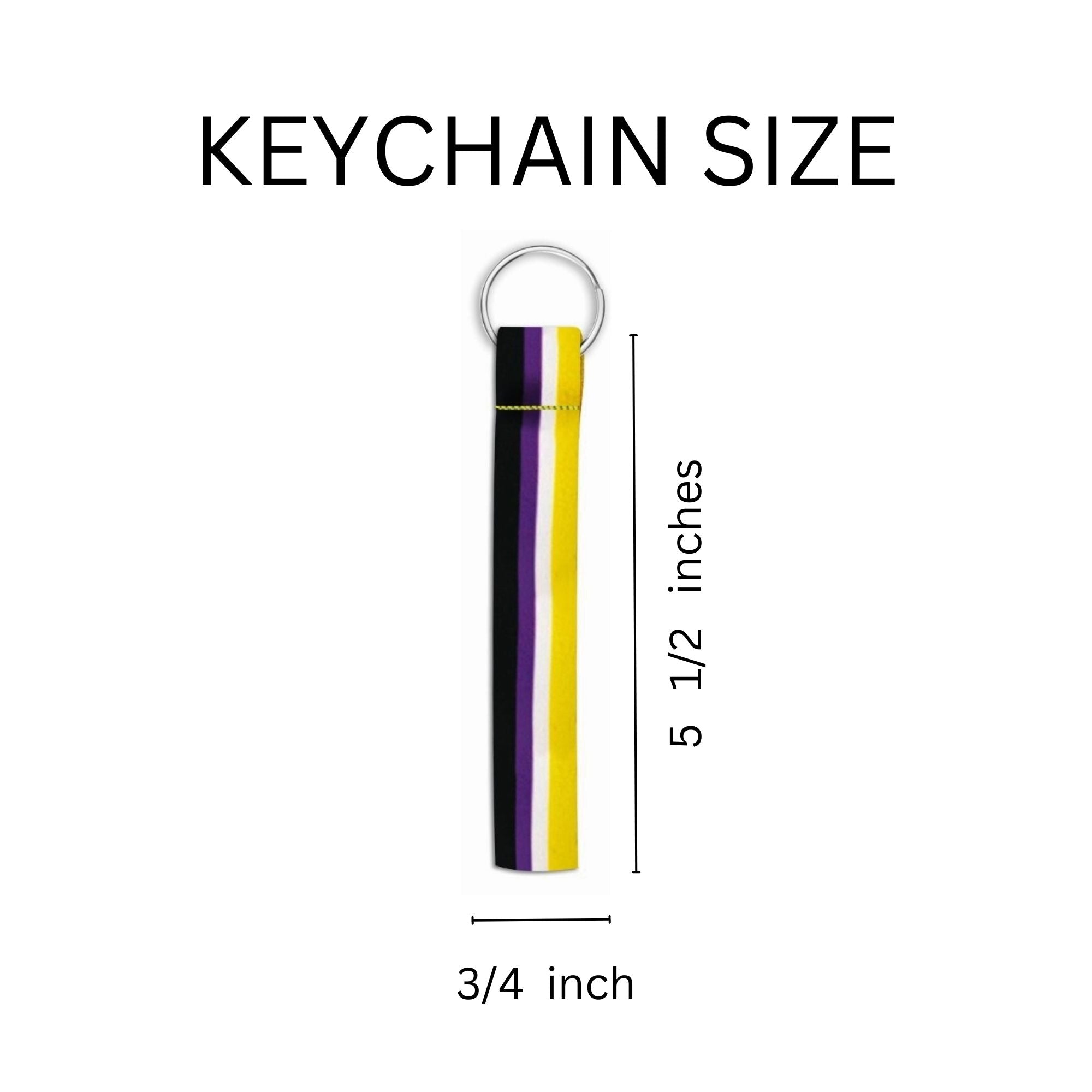 Nonbinary Flag Lanyard Style Keychains The Awareness Company