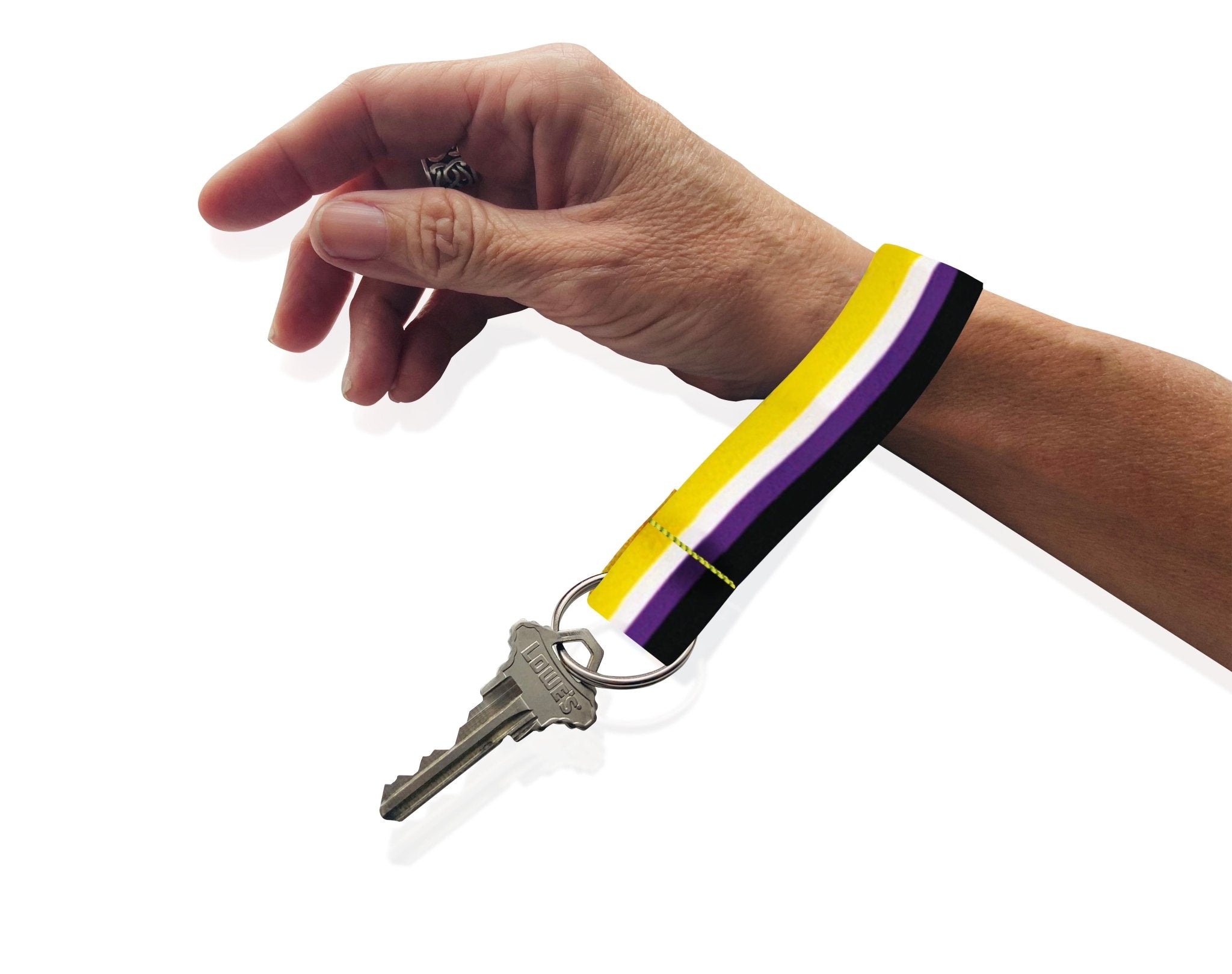 Nonbinary Flag Lanyard Style Keychains The Awareness Company