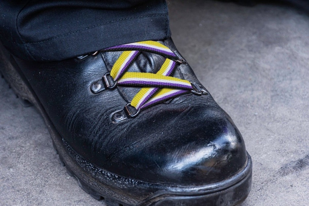 10 Pairs Nonbinary Flag Shoe Laces The Awareness Company