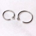 14Kt White Gold Nose Hoop Ring Fashion Hut Jewelry