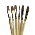Trekell "Not Too Bad" Natural Hair 6-Pack Artist Brush Sets - For Oil and Watercolor Painting Trekell Art Supplies