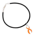 Orange Ribbon Awareness Leather Cord Bracelets The Awareness Company