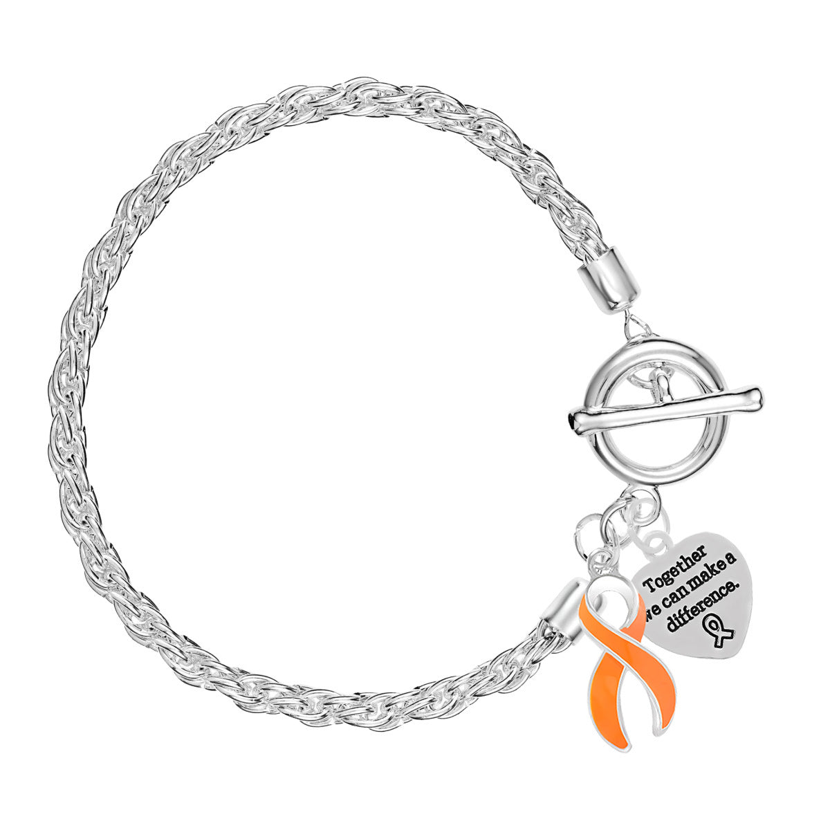 Orange Ribbon Rope Style Bracelets The Awareness Company