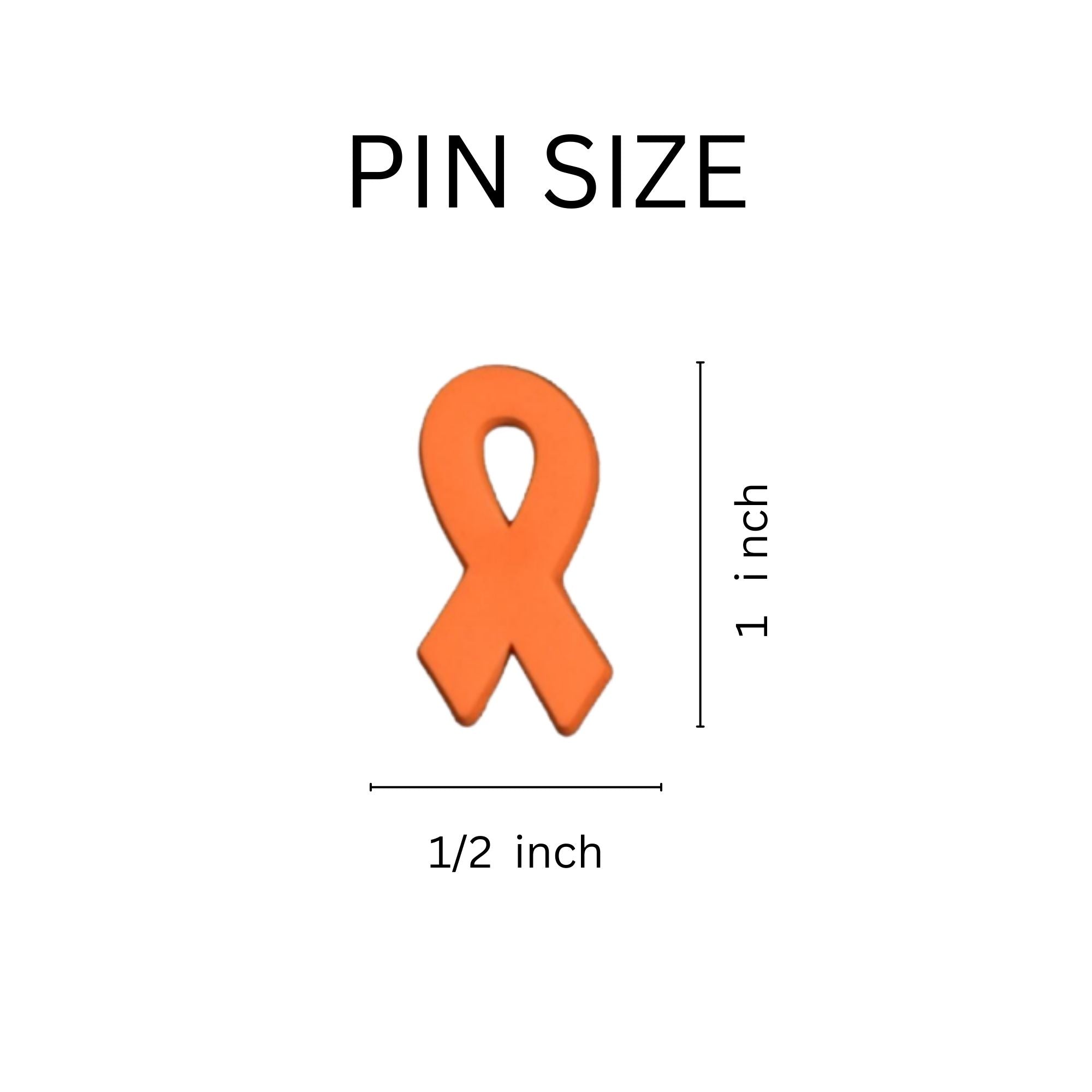 Orange Silicone Ribbon Pins The Awareness Company
