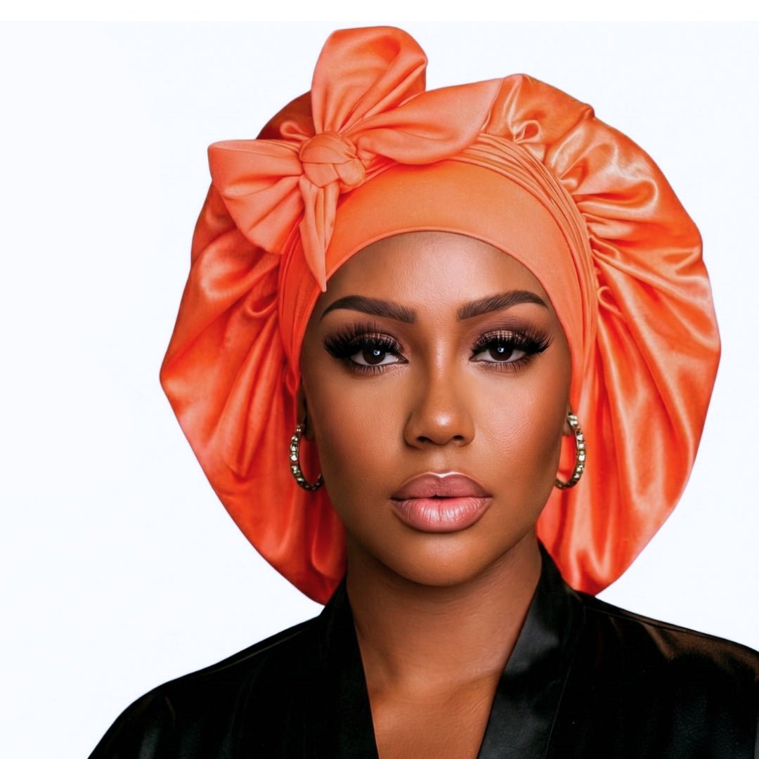 Satin Hair Bonnet for Sleeping – Adjustable Stretch Tie PHC