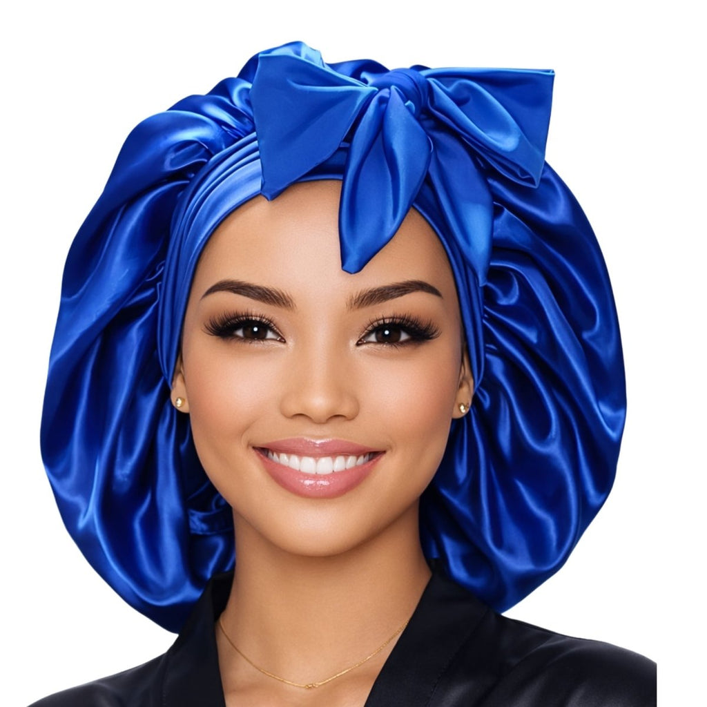 Satin Hair Bonnet for Sleeping – Adjustable Stretch Tie PHC