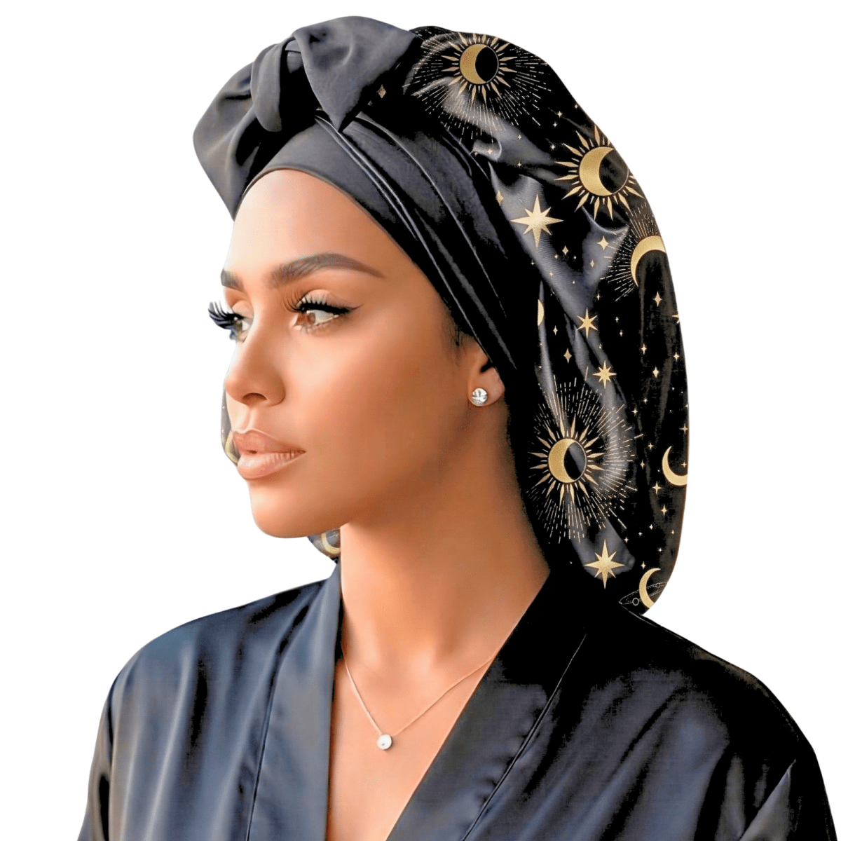 Satin Hair Bonnet for Sleeping – Adjustable Stretch Tie PHC