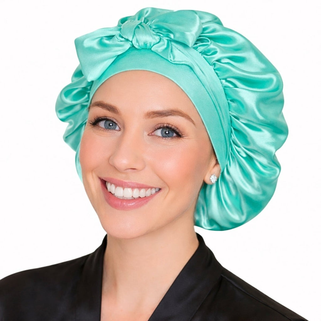 Satin Hair Bonnet for Sleeping – Adjustable Stretch Tie PHC
