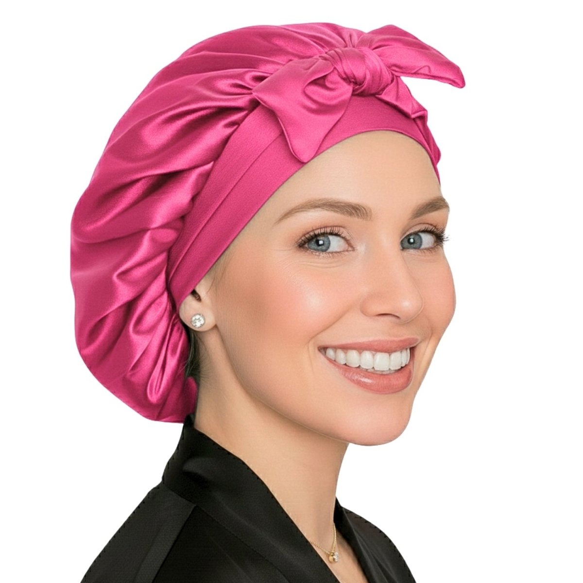 Satin Hair Bonnet for Sleeping – Adjustable Stretch Tie PHC