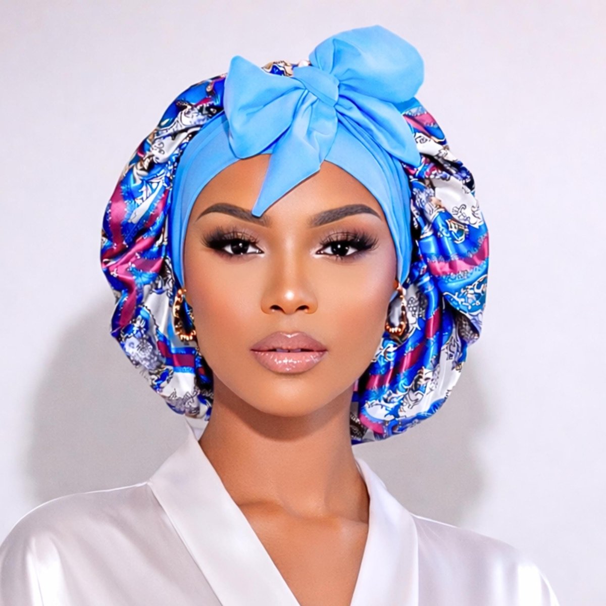Satin Hair Bonnet for Sleeping – Adjustable Stretch Tie PHC