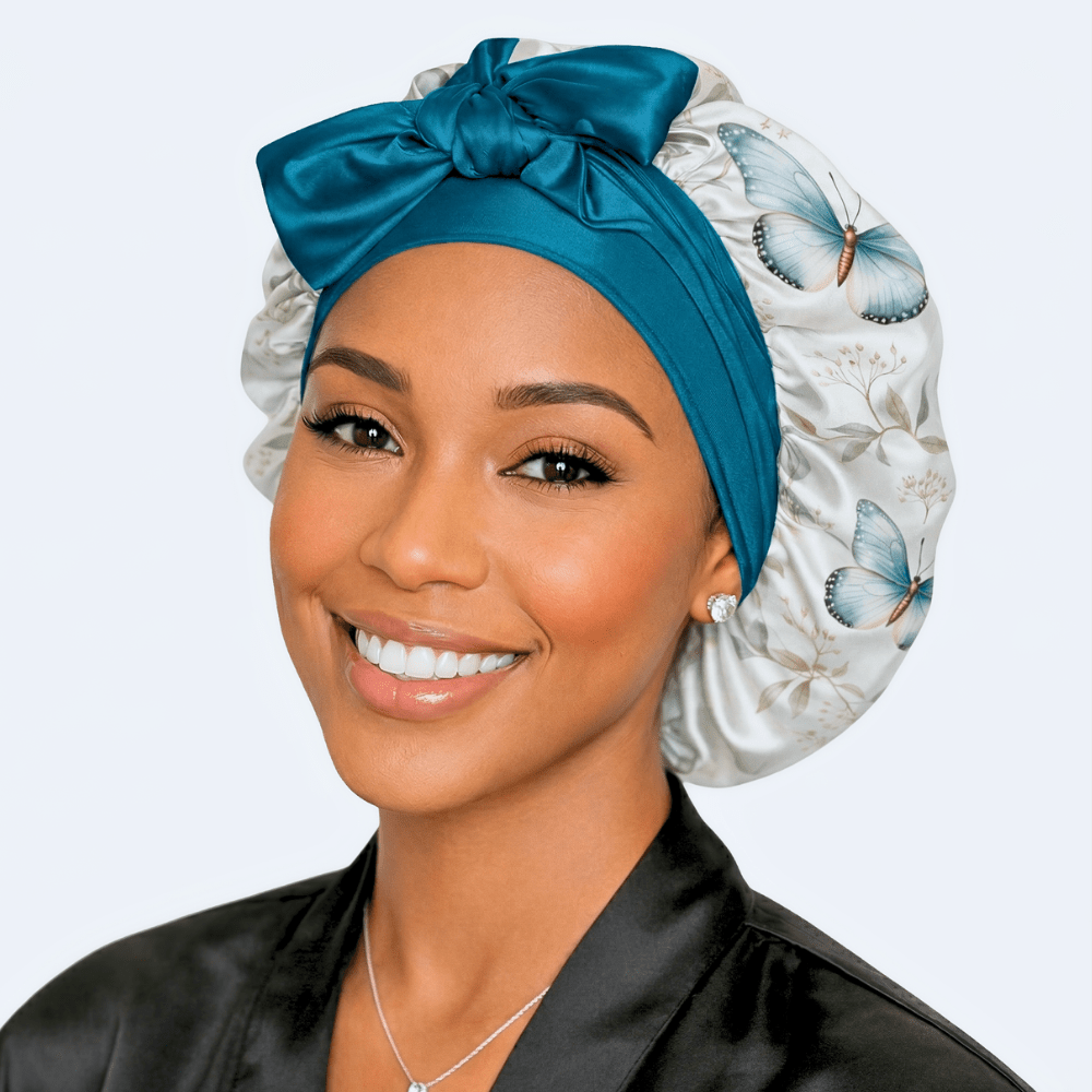 Satin Hair Bonnet for Sleeping – Adjustable Stretch Tie PHC