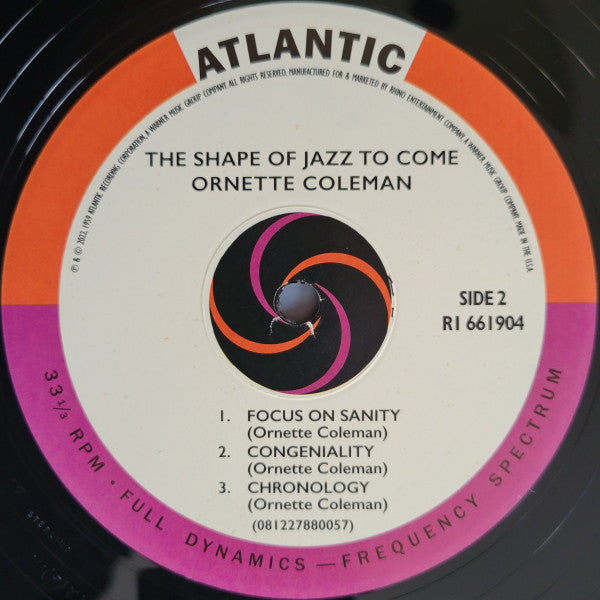 Ornette Coleman - The Shape Of Jazz To Come (VMP VINYL) | Mint (M) Mint (M) Love Vinyl Records