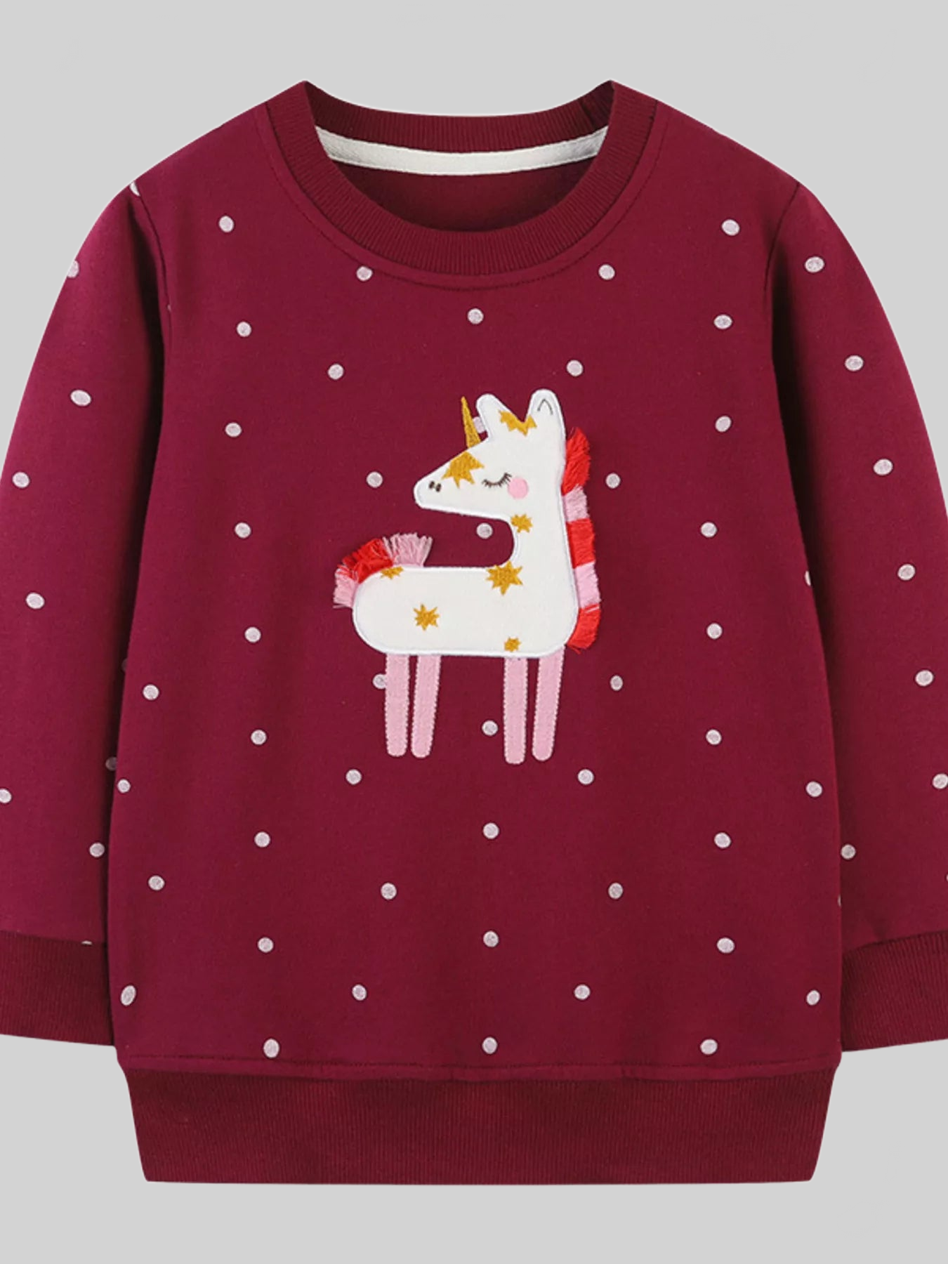 Toddler Girls Unicorn Round Neck Sweatshirt NicholesGifts