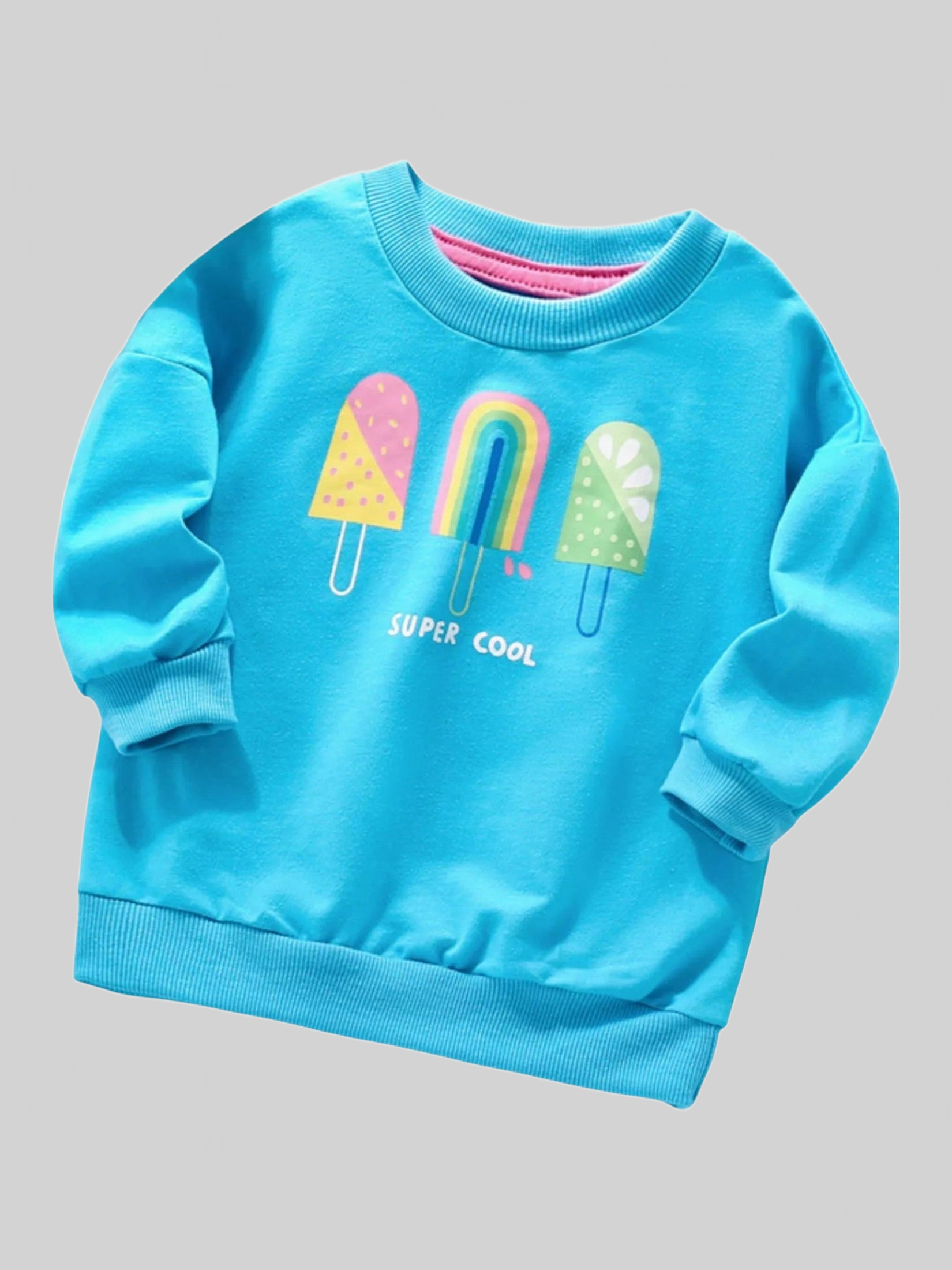 Toddler Girls Ice Cream Graphic Round Neck Sweatshirt NicholesGifts