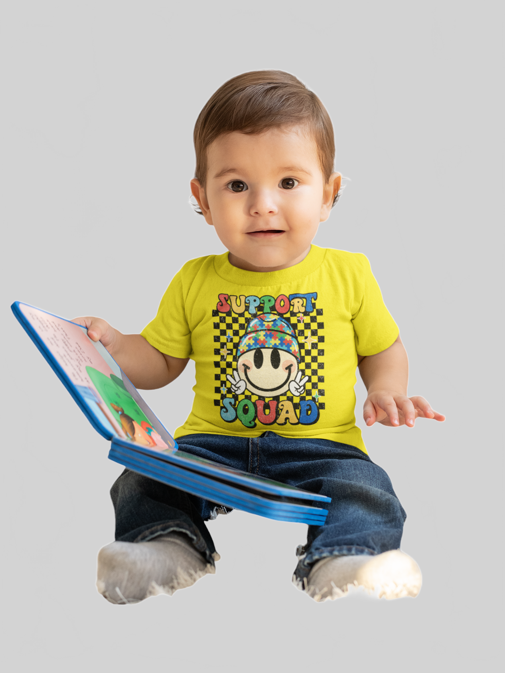 Toddler Boys Support Autism Squad Short Sleeve Premium T-Shirt NicholesGifts