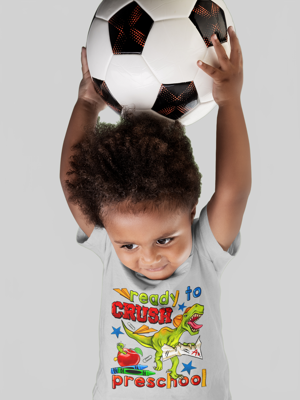 Toddler Boys Dinosaur Ready To crush Preschool Short Sleeve Premium T-Shirt NicholesGifts