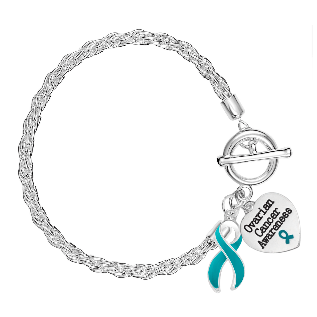 Ovarian Cancer Heart Charm Rope Bracelets The Awareness Company
