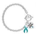 Ovarian Cancer Heart Charm Rope Bracelets The Awareness Company