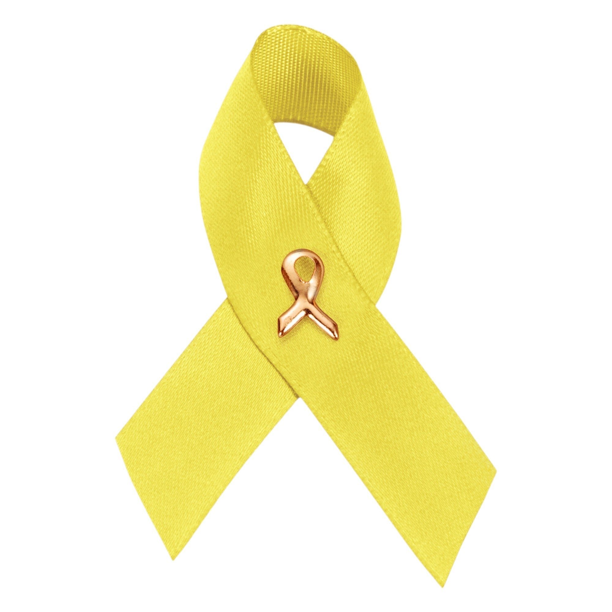 Satin Yellow Ribbon Pins The Awareness Company