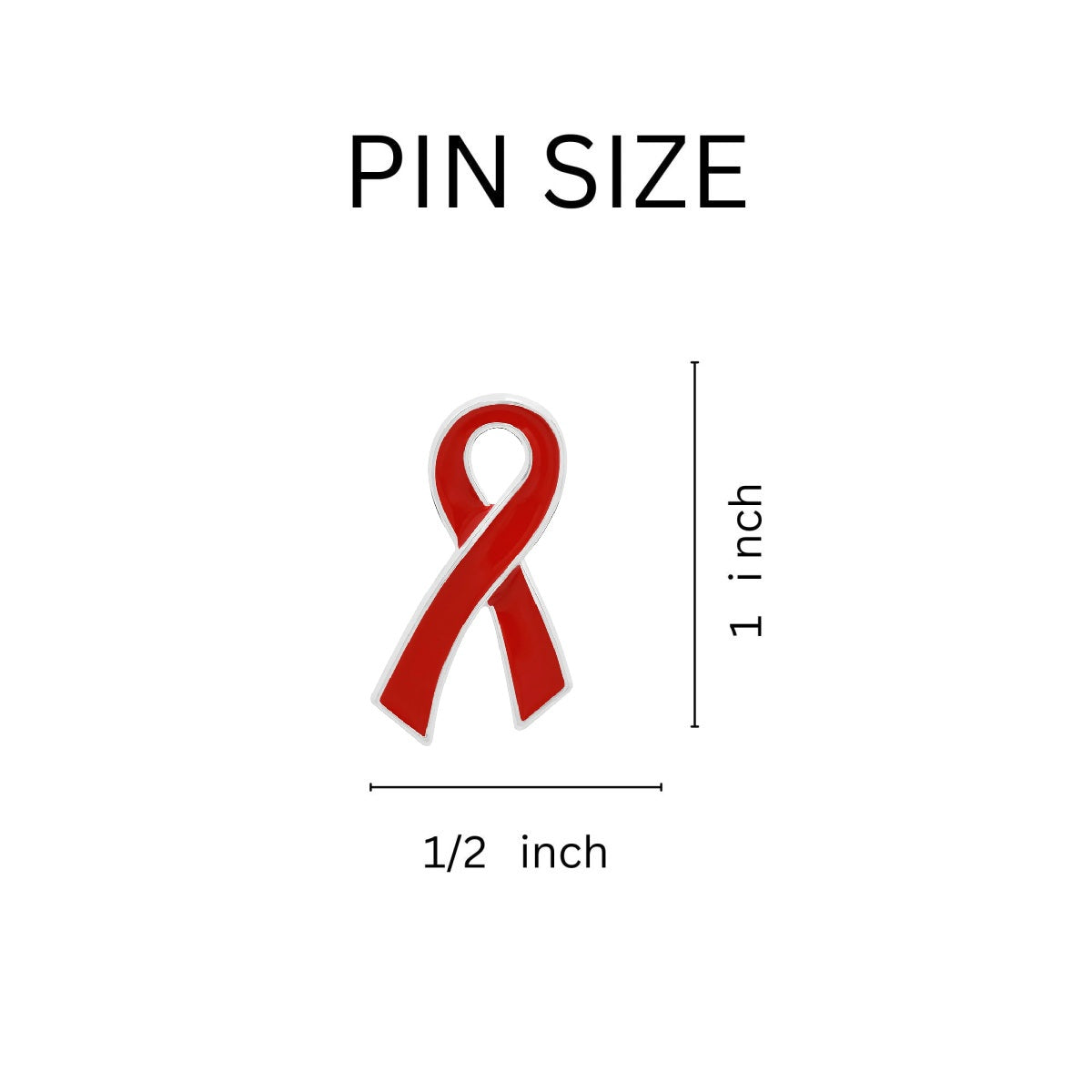 Large Flat Red Ribbon Pins The Awareness Company