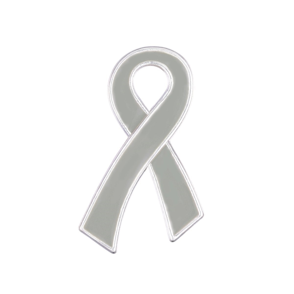 Large Flat Gray Ribbon Pins The Awareness Company