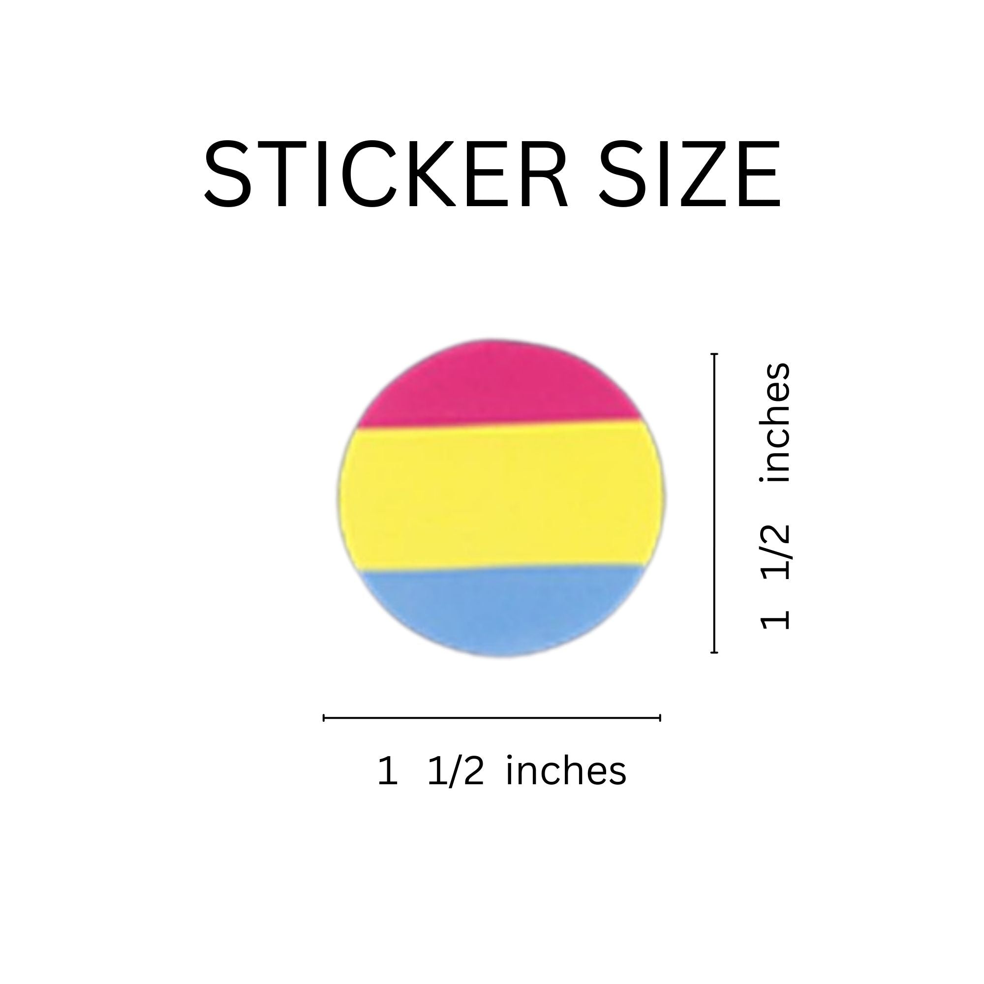 Pansexual Flag Circle Stickers (250 per Roll) The Awareness Company