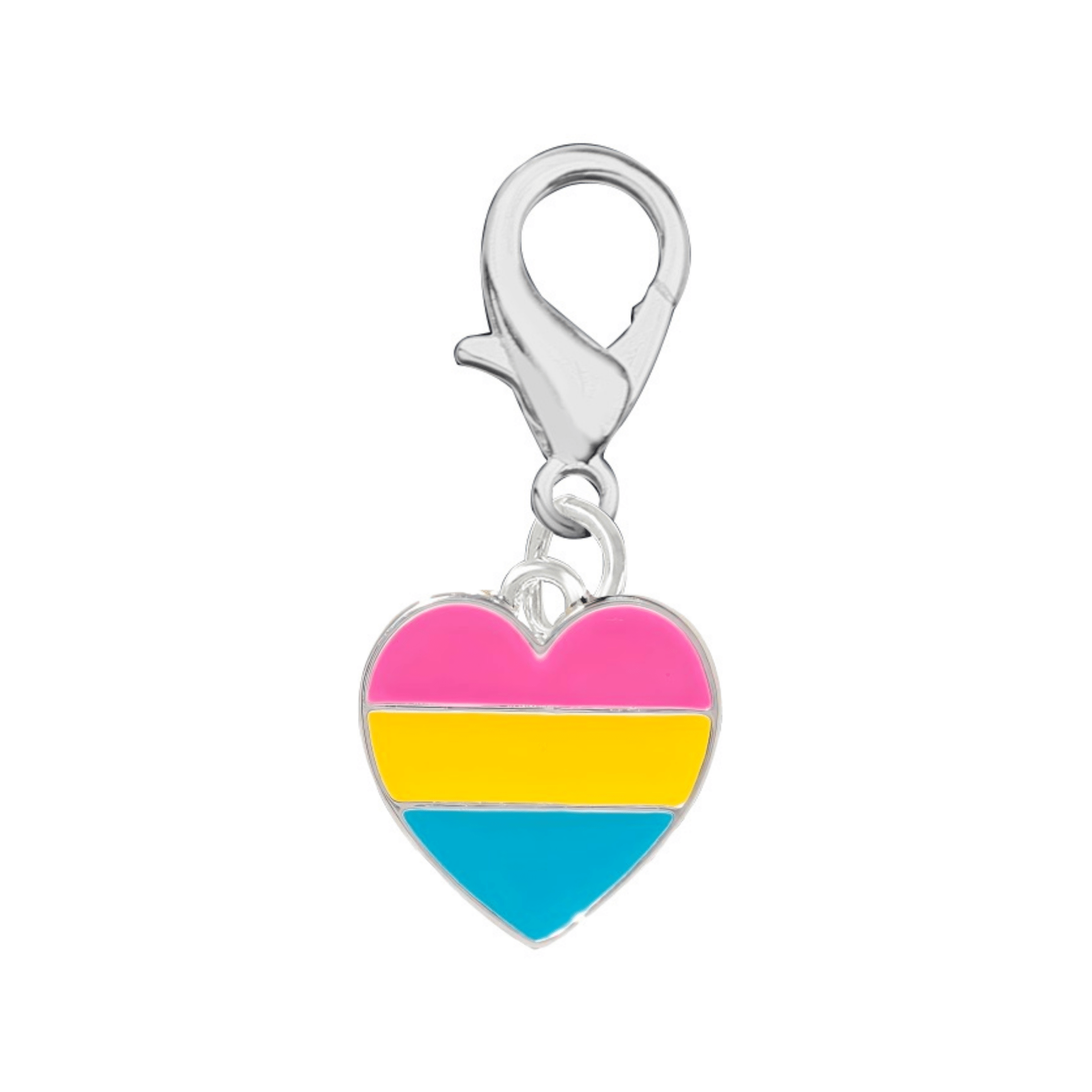 Pansexual Flag Heart Hanging Charms The Awareness Company