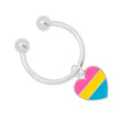 Pansexual Flag Heart Horseshoe Key Chains The Awareness Company