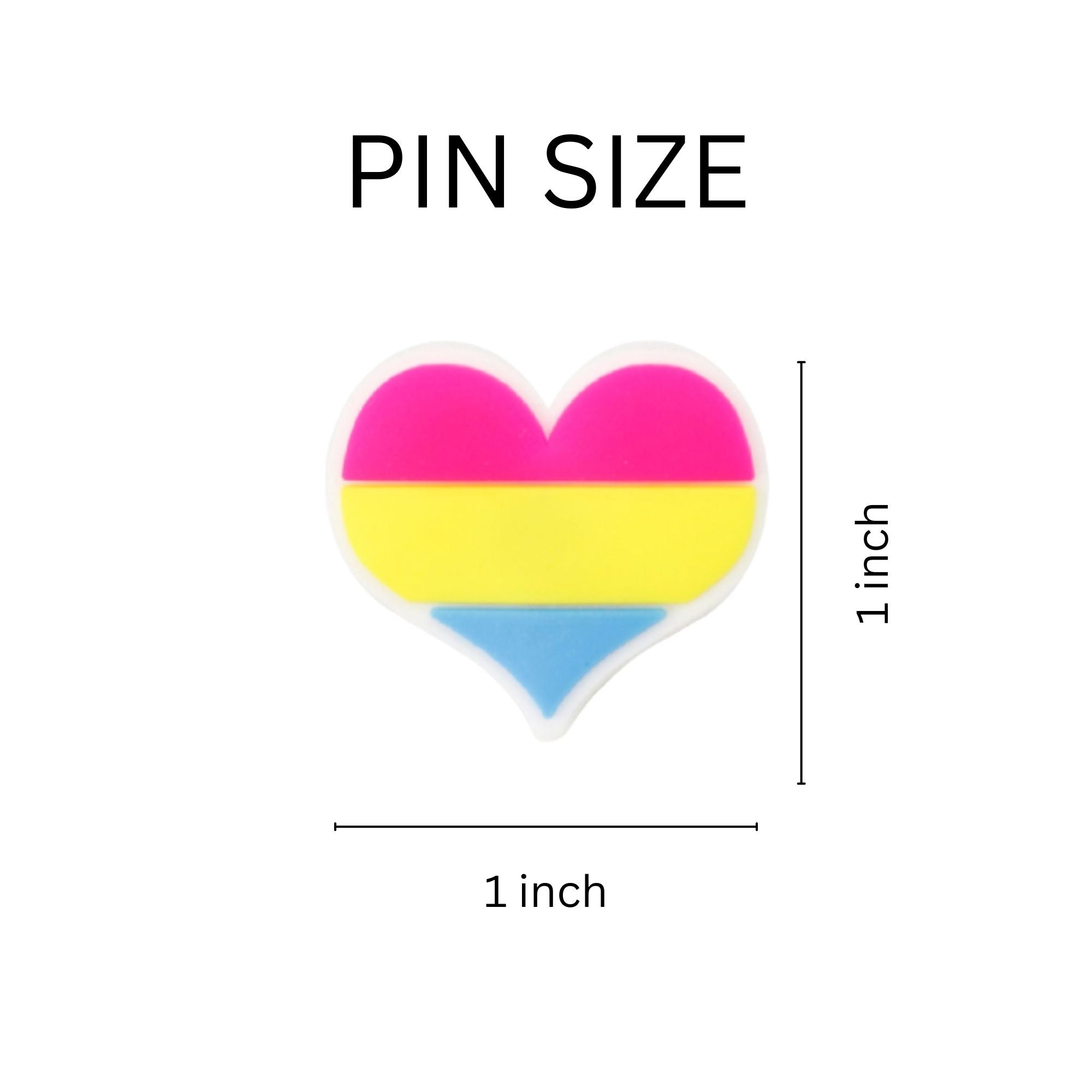 Pansexual Flag Heart Silicone Pins The Awareness Company