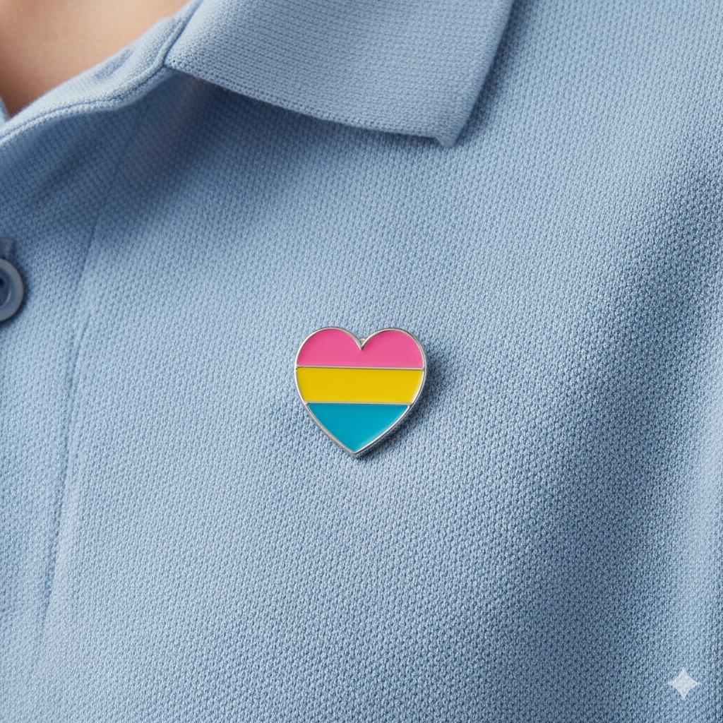 Pansexual Heart Shaped Pins The Awareness Company