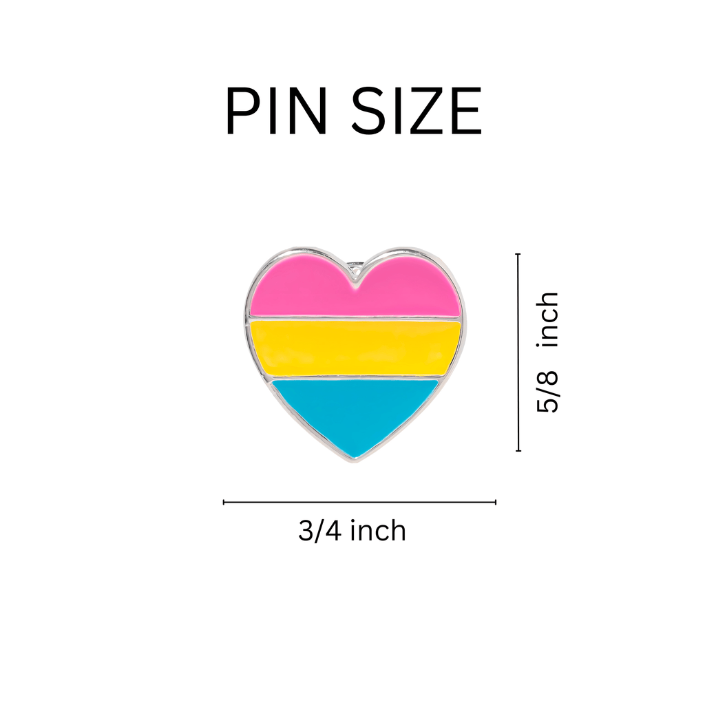 Pansexual Heart Shaped Pins The Awareness Company