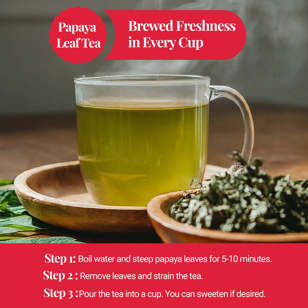 Akshit Papaya Leaves, Hojas de papaya, 2.6oz, Dried Papaya Leaf, Herbal Tea, Non GMO, Caffeine free, Sugar free, Rich In Vitamins. Akshit