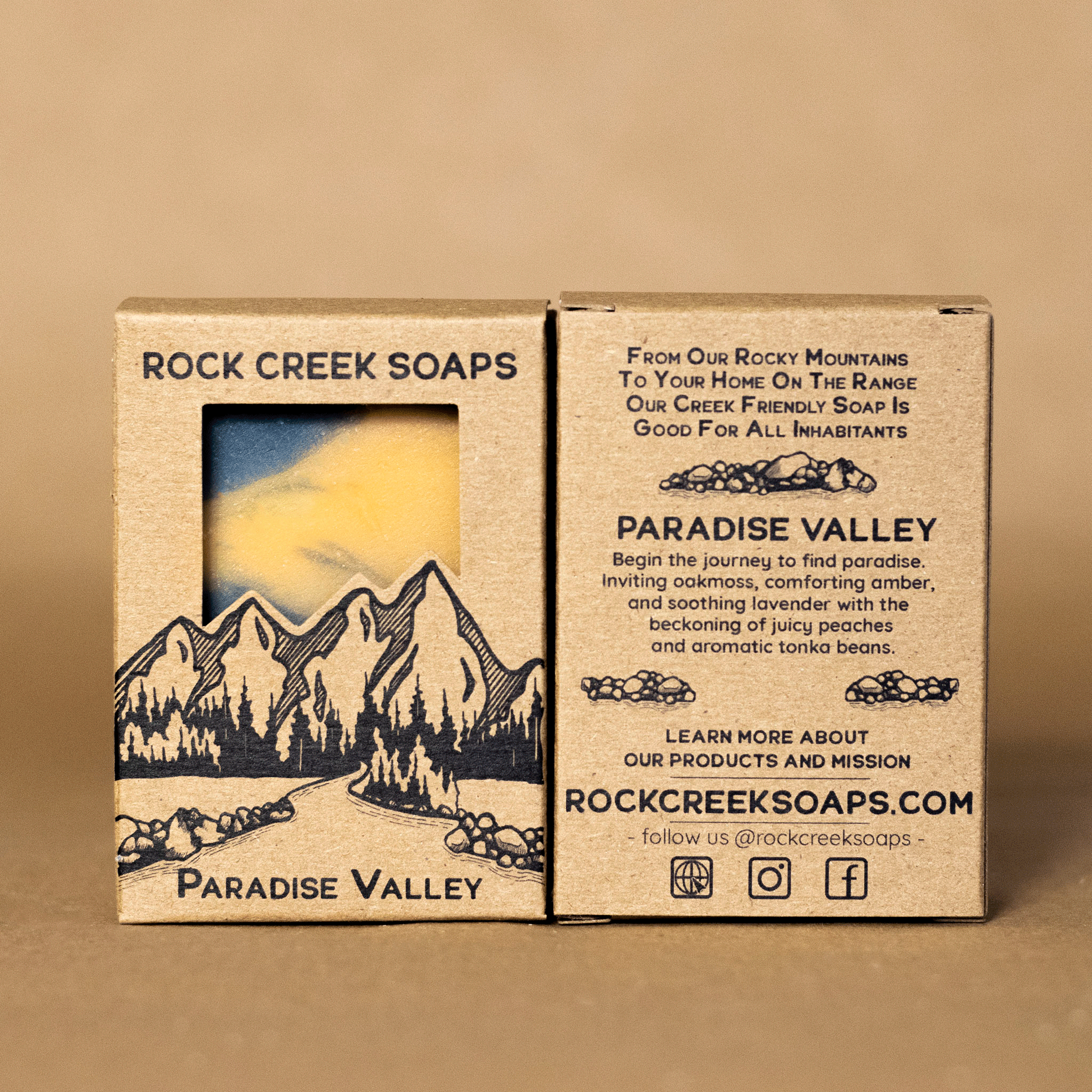 PARADISE VALLEY | Oakmoss, Amber, Lavender & Peach Rock Creek Soaps