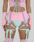 Cotton Candy Garter Belt Bikini Bottoms SUSPEX Rave Outfits