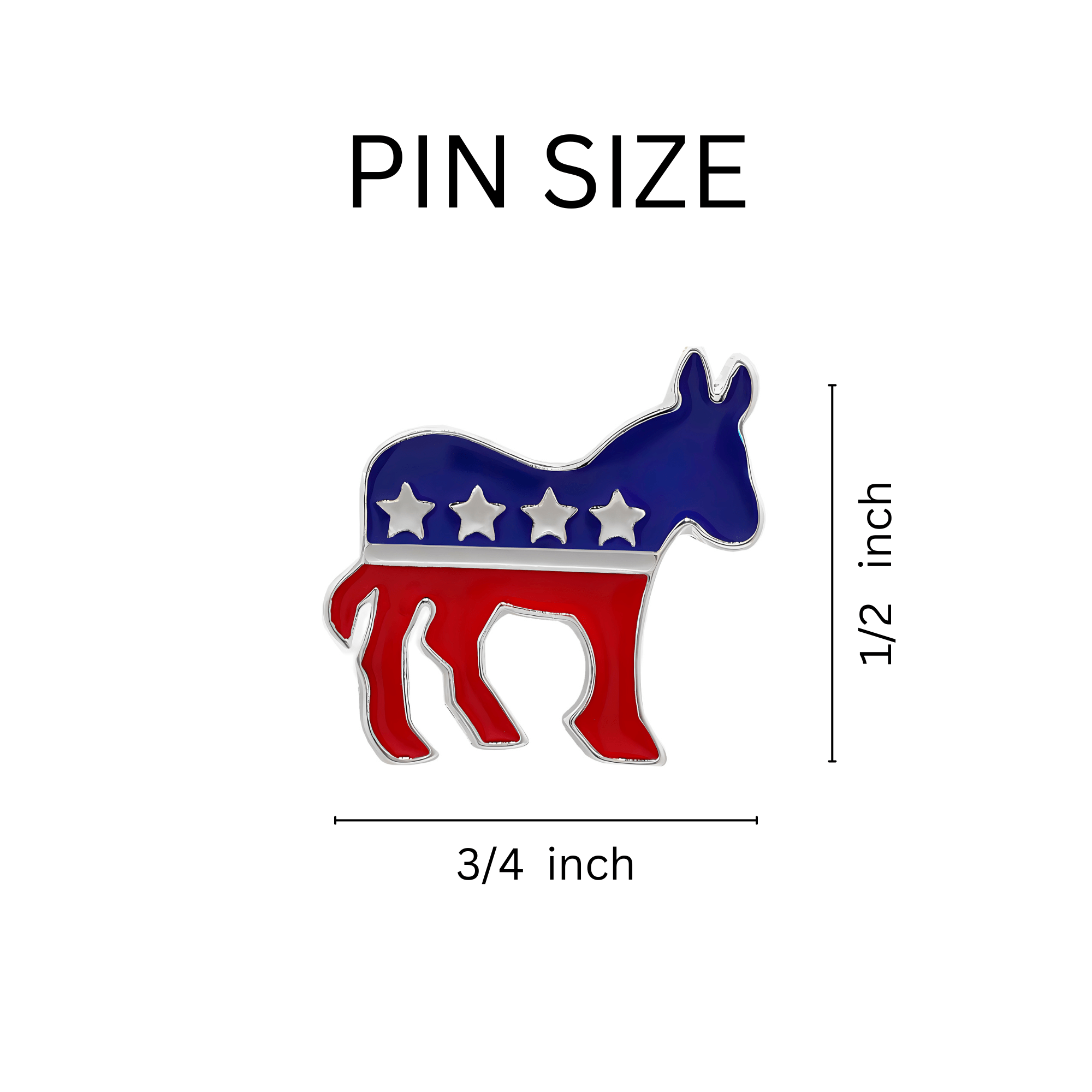 Patriotic Democratic Donkey Pins The Awareness Company