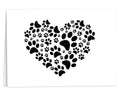 Paw Print Heart Note Cards (12 Cards/Pack) The Awareness Company