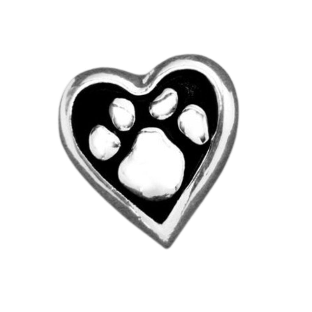Paw Print Heart Tac Pins The Awareness Company