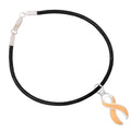 Peach Ribbon Cord Bracelets The Awareness Company