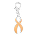 Peach Ribbon Hanging Charms The Awareness Company