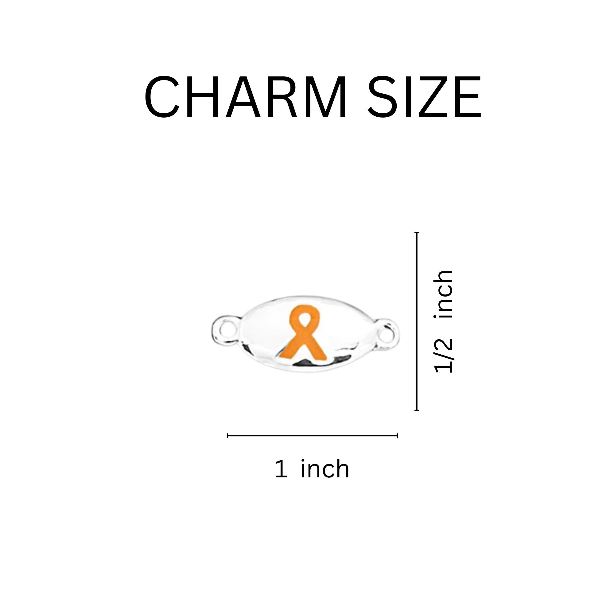 Peach Ribbon Oval Charms The Awareness Company