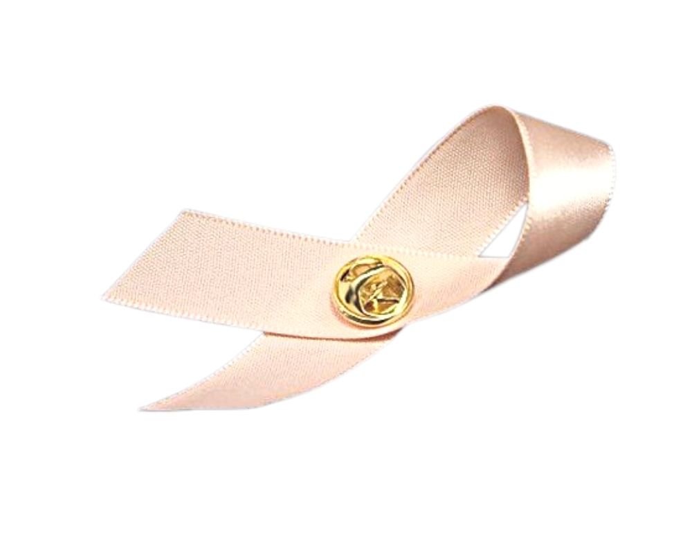 Peach Ribbon Satin Pins The Awareness Company