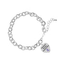 Pediatric Stroke Awareness Heart Charm Chunky Chained Bracelets The Awareness Company