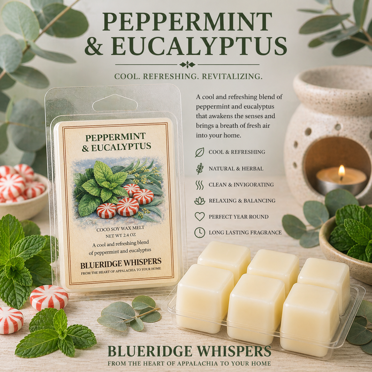 Peppermint & Eucalyptus Blue Ridge Whispers