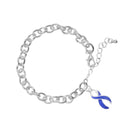 Periwinkle Ribbon Chunky Charm Bracelets The Awareness Company