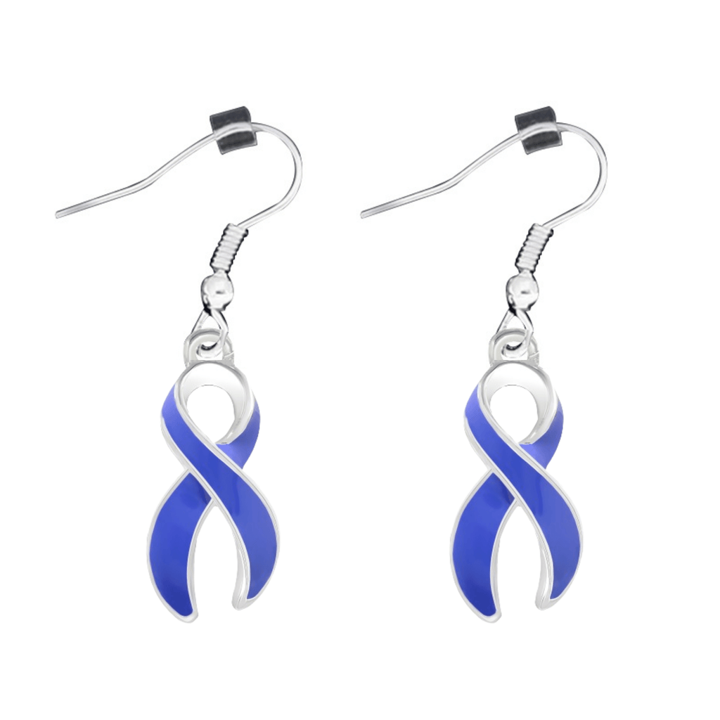 Periwinkle Ribbon Hanging Earrings The Awareness Company