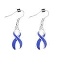 Periwinkle Ribbon Hanging Earrings The Awareness Company