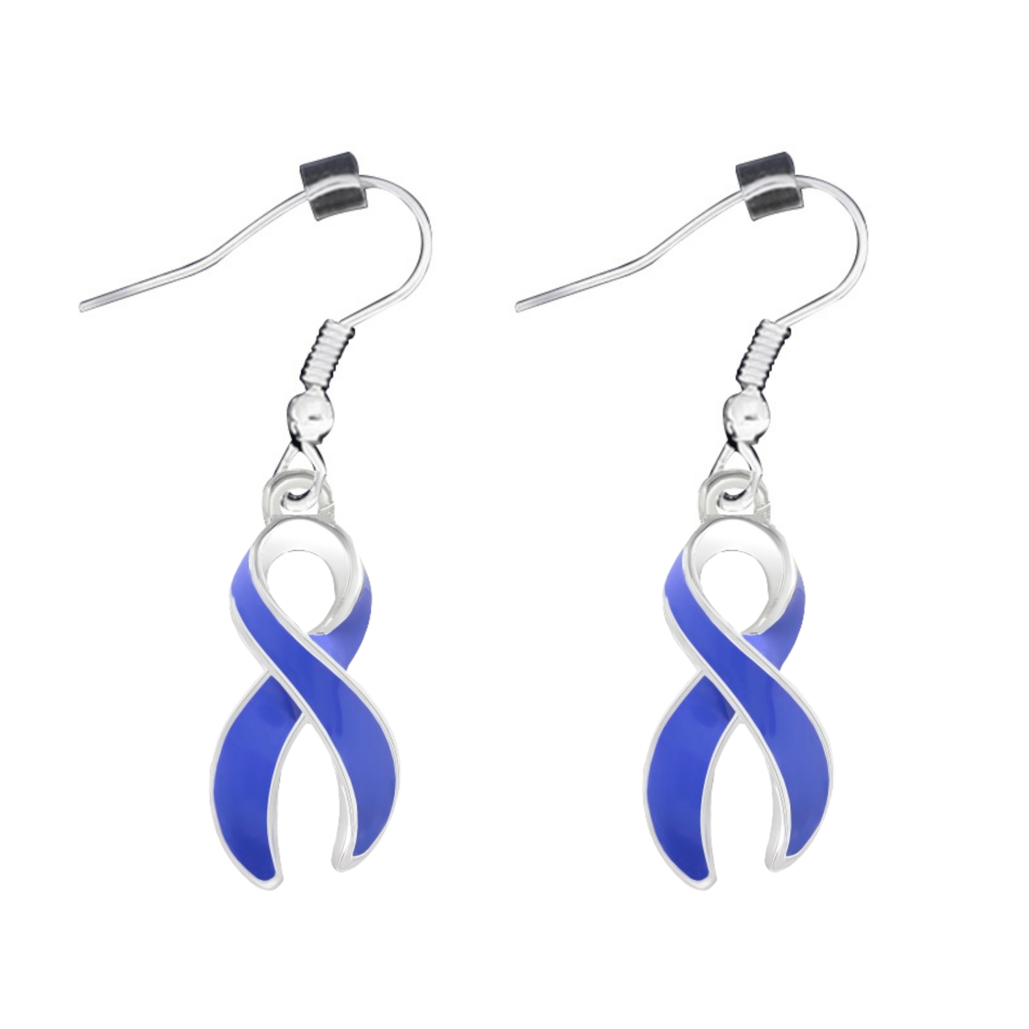 Periwinkle Ribbon Hanging Earrings The Awareness Company