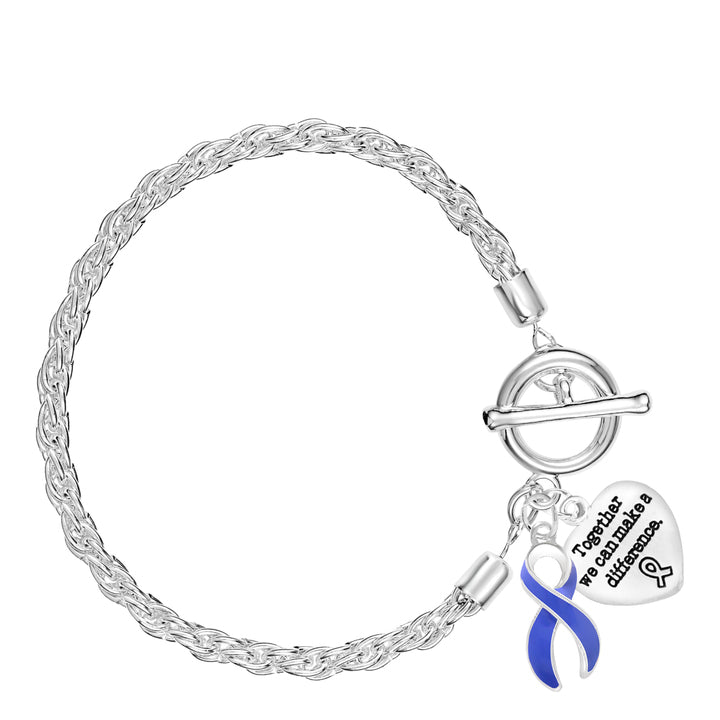 Periwinkle Ribbon Make A Difference Charm Bracelets The Awareness Company