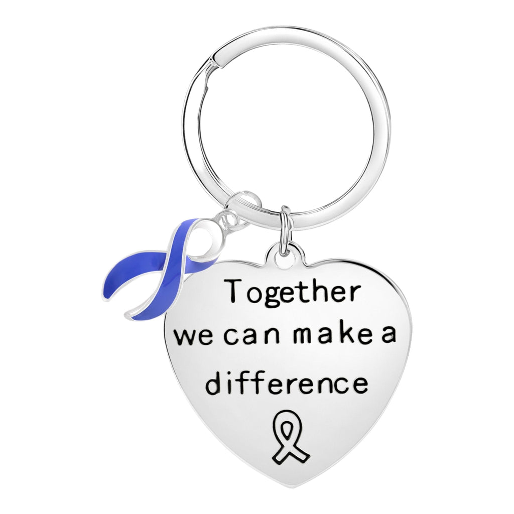 Periwinkle Ribbon Make a Difference Key Chains The Awareness Company